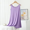 thumbnail image 1 of Nightgowns for Women Cotton Night Gown Tank Sleeveless Sleepshirt Racerback Nightdress Chemise Sleepwear Purple XXL, 1 of 5