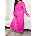 thumbnail image 1 of Nightgowns for Women: Soft Long Sleeve Plus Size Nightgowns, Printed Pajamas Long Sleepdress Casual Sleepwear, 1 of 3