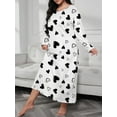 thumbnail image 1 of Nightgowns for Women: Soft Long Sleeve Plus Size Nightgowns, Printed Pajamas Long Sleepdress Casual Sleepwear, 1 of 2