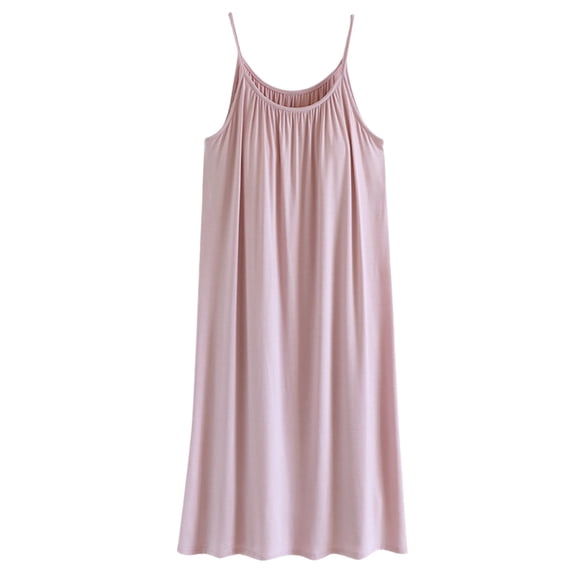 Nightgowns for Women Loose Fit Sleep Dress Fitness Camisole Tops Spaghetti Strap Casual Womens Sleepwear Pink