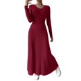 thumbnail image 1 of Nightgowns for Women Loose Fit Sleep Dress Fitness Long Sleeve Shirts Funny Casual Womens Sleepwear Wine, 1 of 4