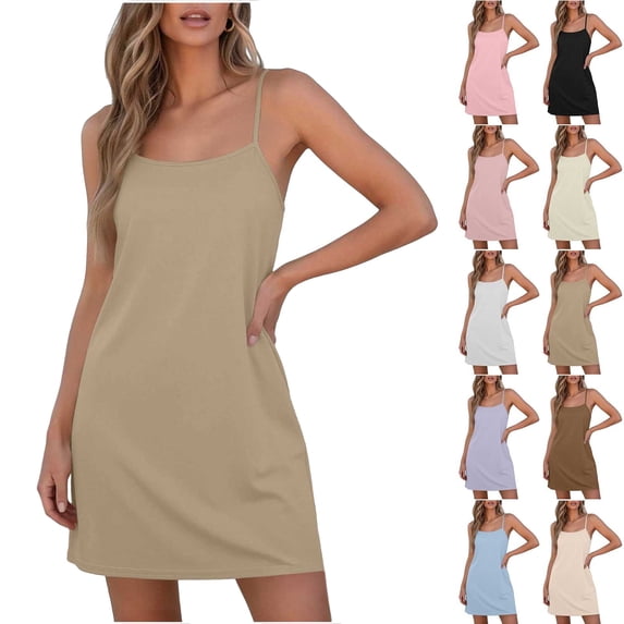 Nightgowns for Women Sleep Shirts for Women Night Shirts for Sleeping Crew Neck Sleepwear Coffee