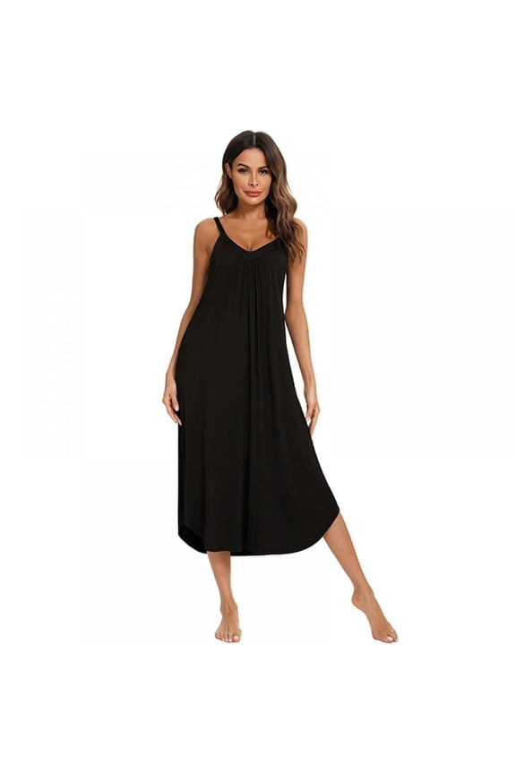 Sleeveless Cotton Full Slip Nightgown for Women