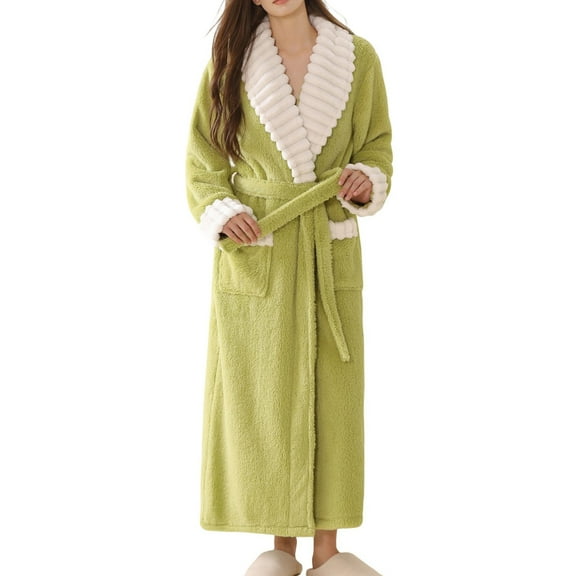 Nightgowns for Women Soft, Women's Autumn & Winter Regular Fit Long-Style Soft Thickened Robe/Homewear, Womens Nightgowns Soft
