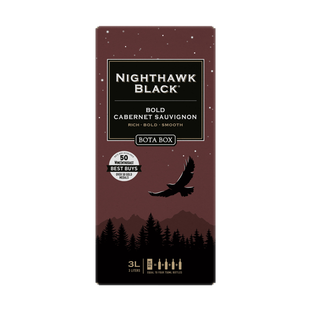 Nighthawk Black by Bota Box Bold Sauvignon Red Wine, 3 L, 13.5