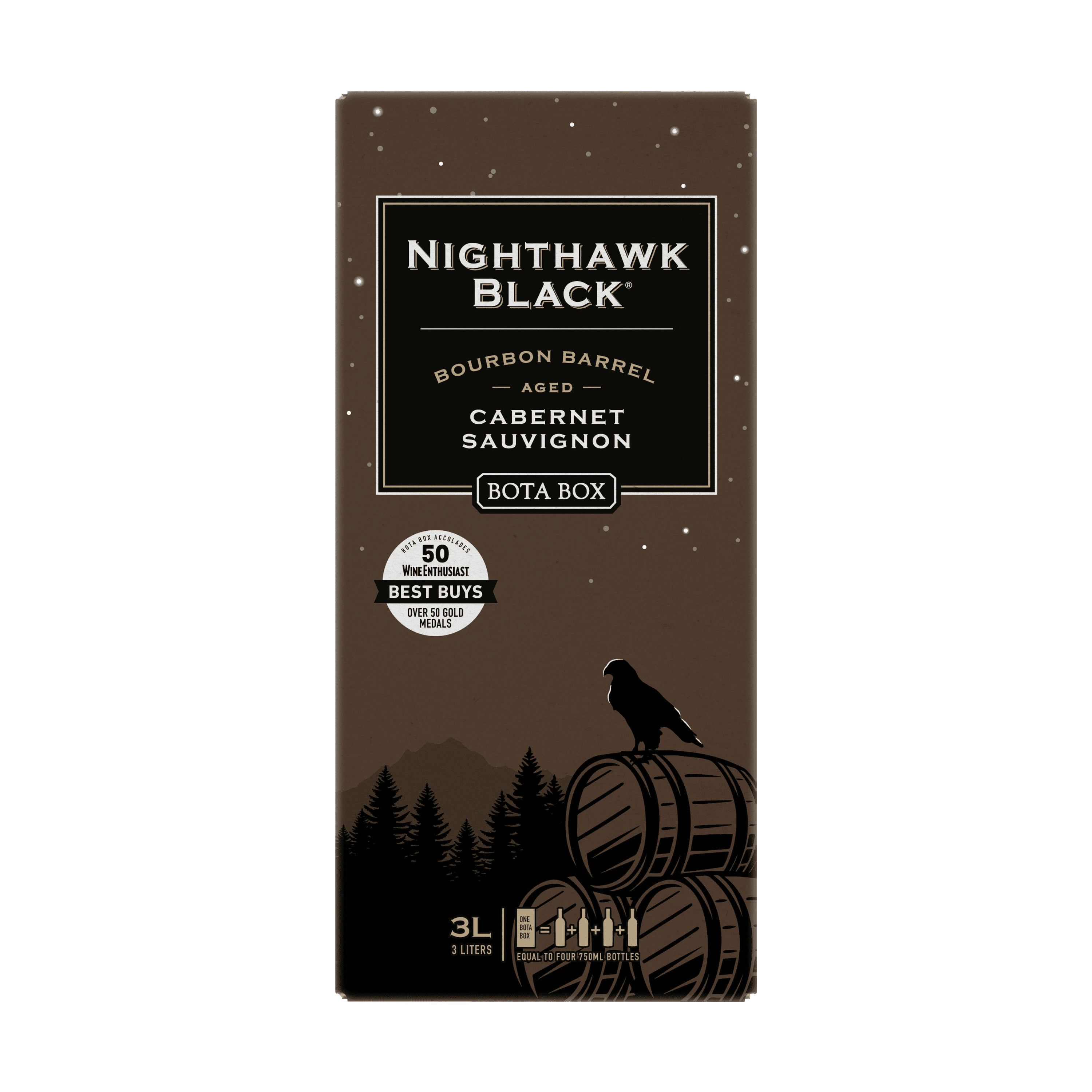 Nighthawk Black by Bota Box Bourbon Barrel Cabernet Sauvignon Red Wine, 3L