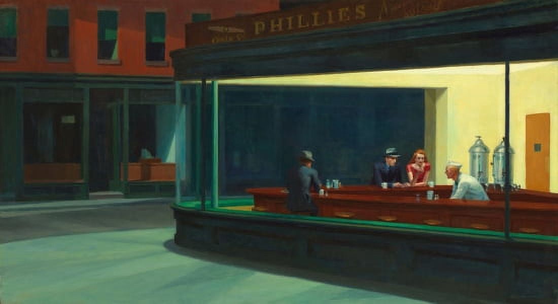 Nighthawks Canvas Art - Edward Hopper (24 x 36)