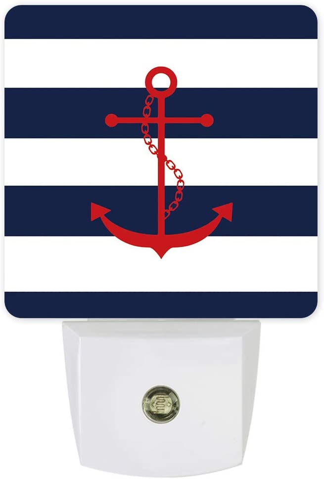 Nightlight Plug in LED Lights for Bedroom, Buffalo Check Plaid Black