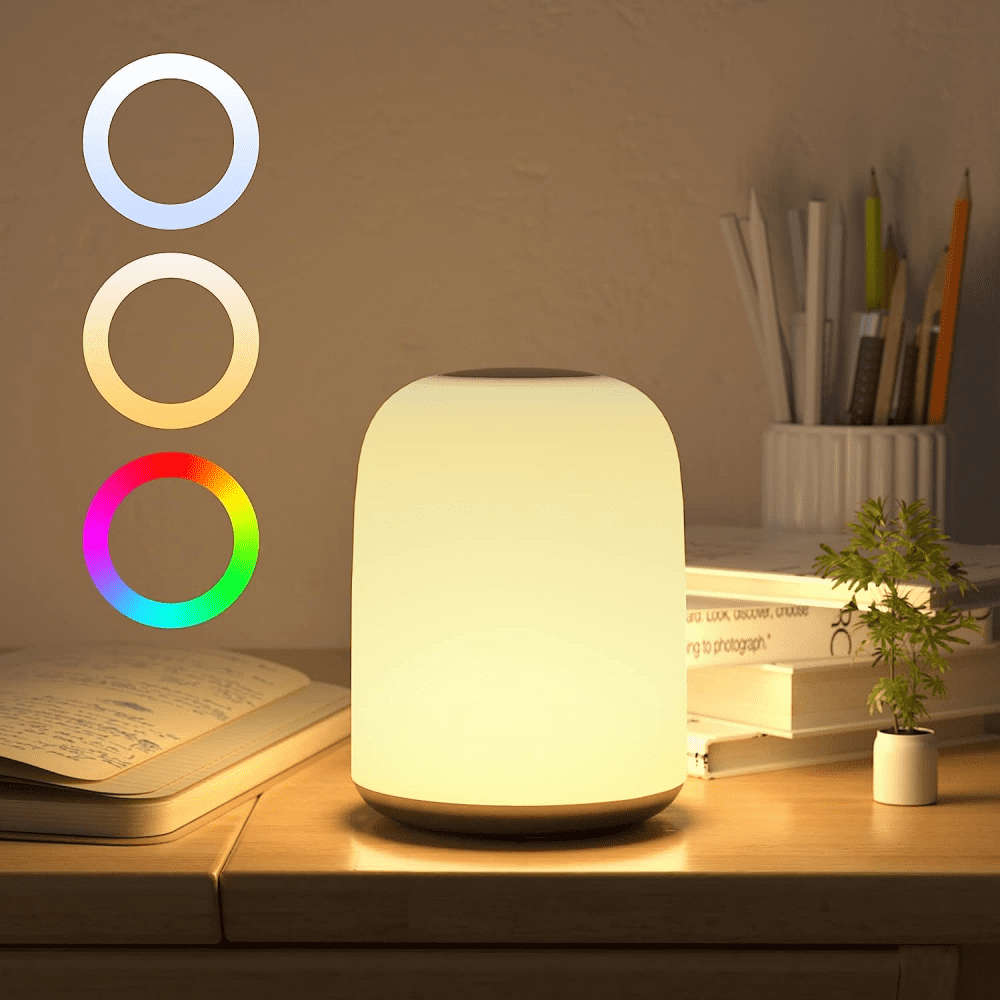 Nightlight, Portable Touch Controlled Table Lamp, Rechargeable Bedside