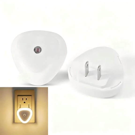 Nightlights with Light Sensors, 1-Pack LED Night Light Plugged into The Wall, 0.5W Dusk to Dawn Sensor Automatic On and Off Night Light, (White)