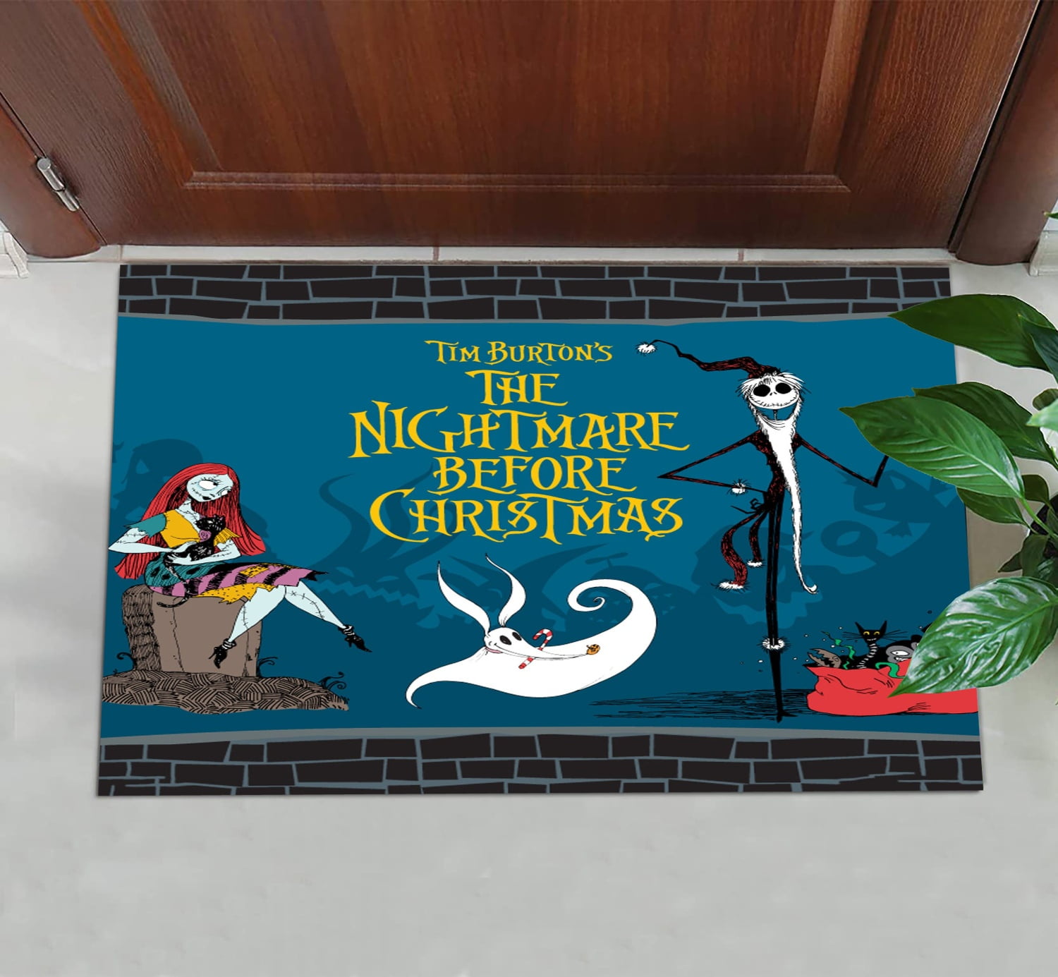 Nightmare Before Christams Halloween Doormat,Christmas NonSlip Door