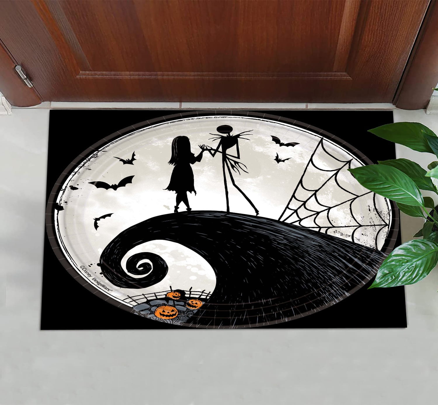 Nightmare Before Christams Halloween Doormat Decoration Front Back