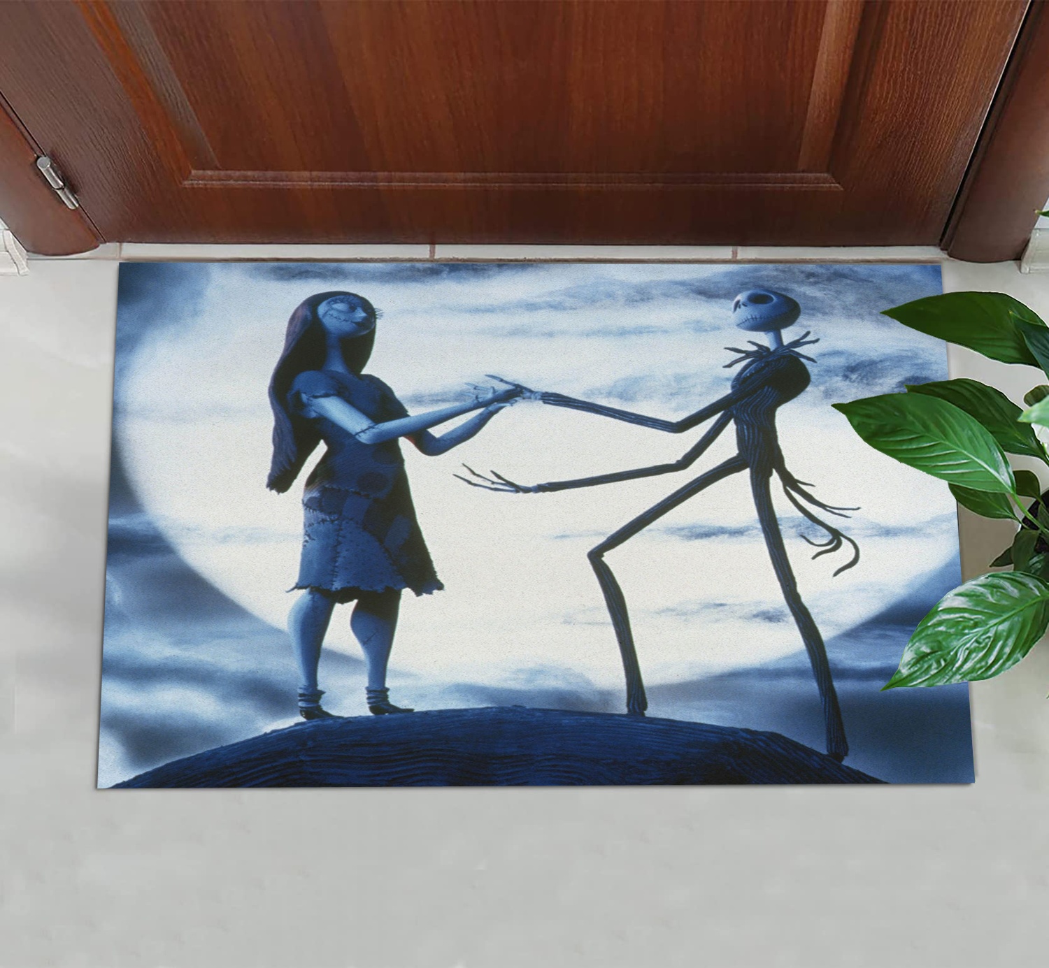 Nightmare Before Christams Halloween Doormat Rugs Farmhouse Layered