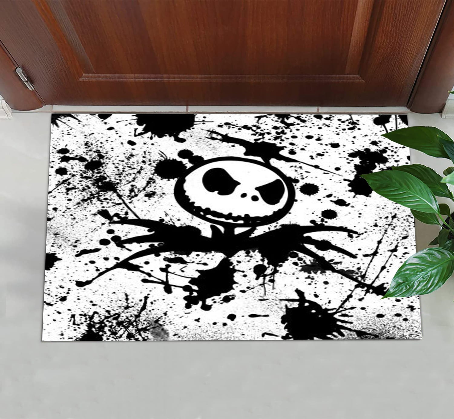 Doormat Indoor Entrance Home Decor Door Mat, Human Bones Print Anti Fatigue  Floor Rugs For Kitchen, Bathroom, Scary Skeleton Tattoos Black Funny Welcome  Mat For Front Door - Temu