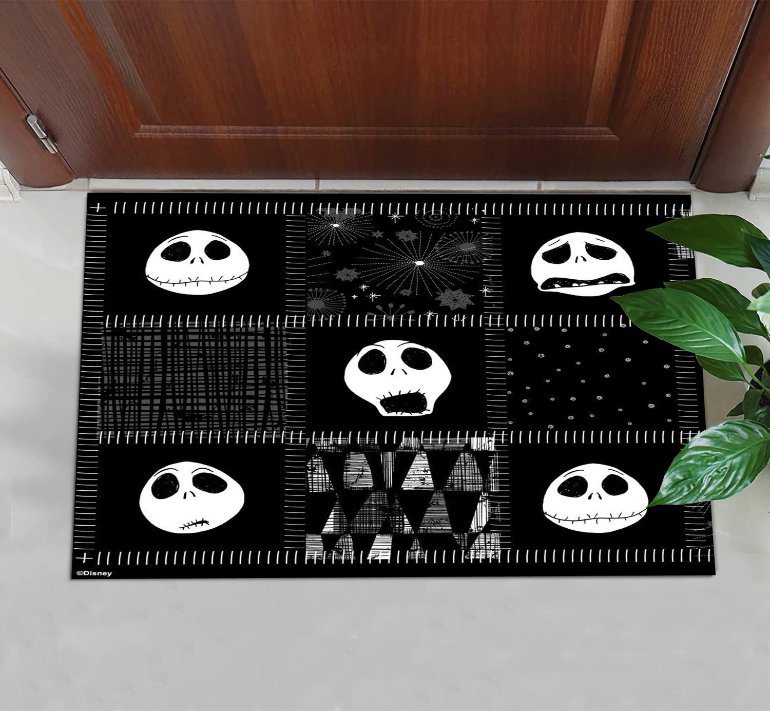 Nightmare Before Christams Halloween Mat Doormat with NonSlip Backing