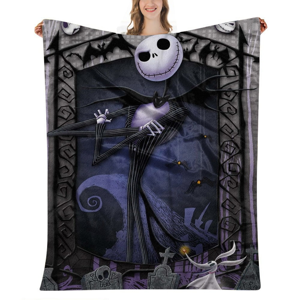 Nightmare Before Christams Weighted Blanket 59x79 inch Cooling Breathable Blanket for Adult All Season Summer Fall Winter Soft Thick Comfort