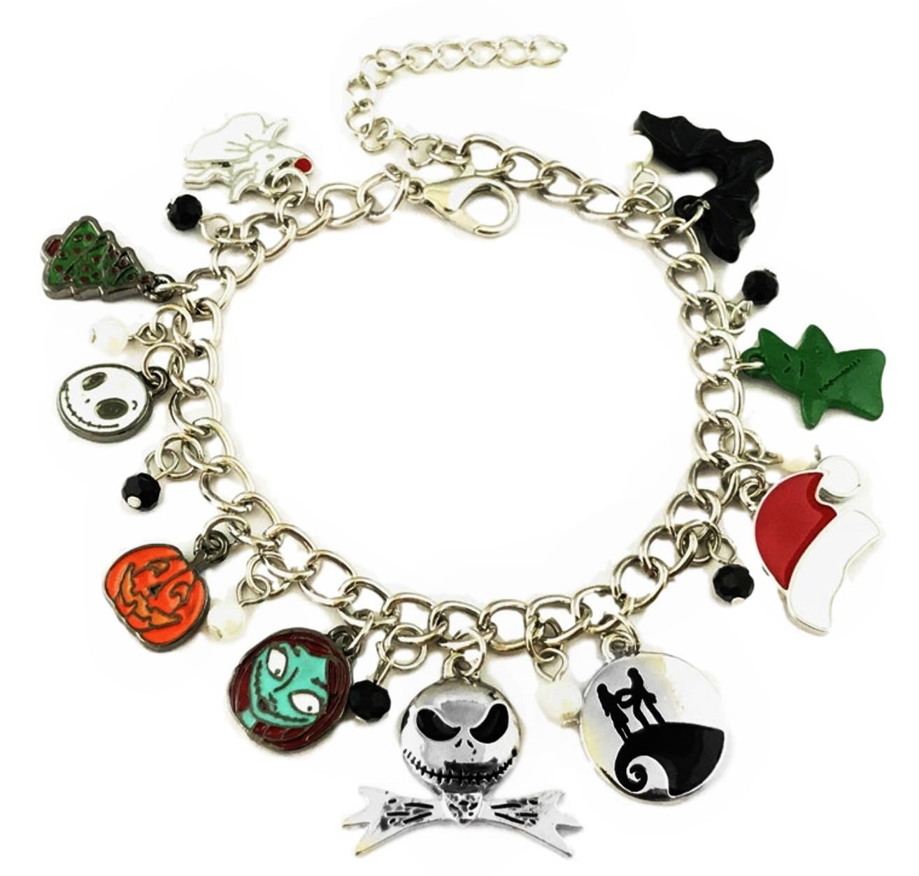 MAINSTREET CLASSICS Nightmare Before Christmas 10 Themed Charms Charm Bracelet