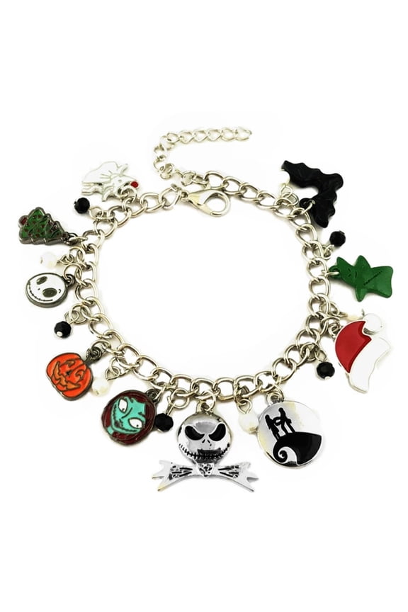 Nightmare Before Christmas 10 Themed Charms Charm Bracelet