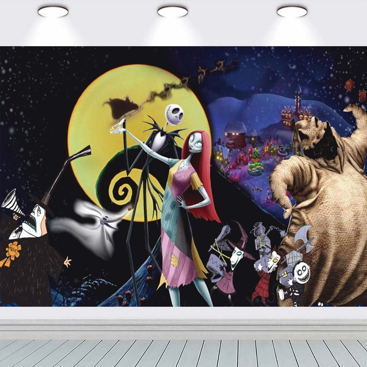 Jack Skellington Sally Banner Nightmare Before Christmas Halloween Decorations e