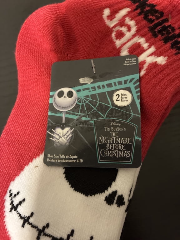 Nightmare Before Christmas 2-Pair Socks - Jack Skellington + Sally
