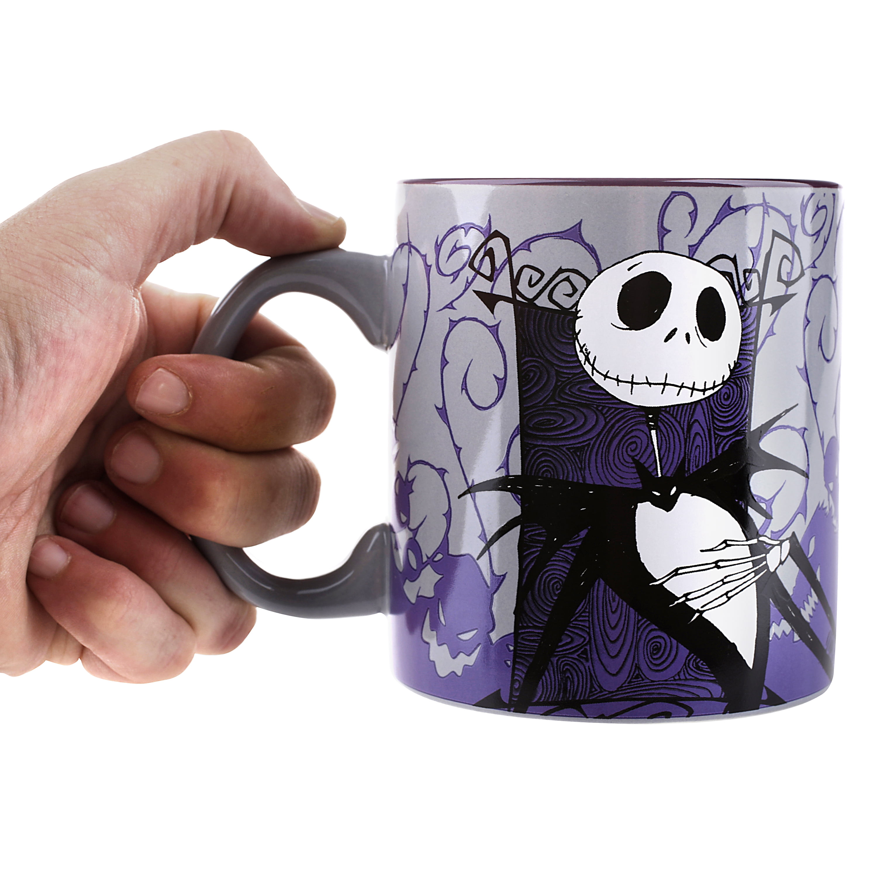 Nightmare Before Christmas, 20 oz. Ceramic Mug, Purple and Gray