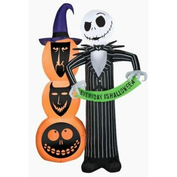 Nightmare Before Christmas 6.5 ft Jack Skellington Scene Inflatable