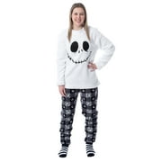 SEVEN TIMES SIX Disney The Nightmare Before Christmas Adult Jack Skellington 3 Piece Minky Pants, Sherpa Pullover, and Socks Pajama Set