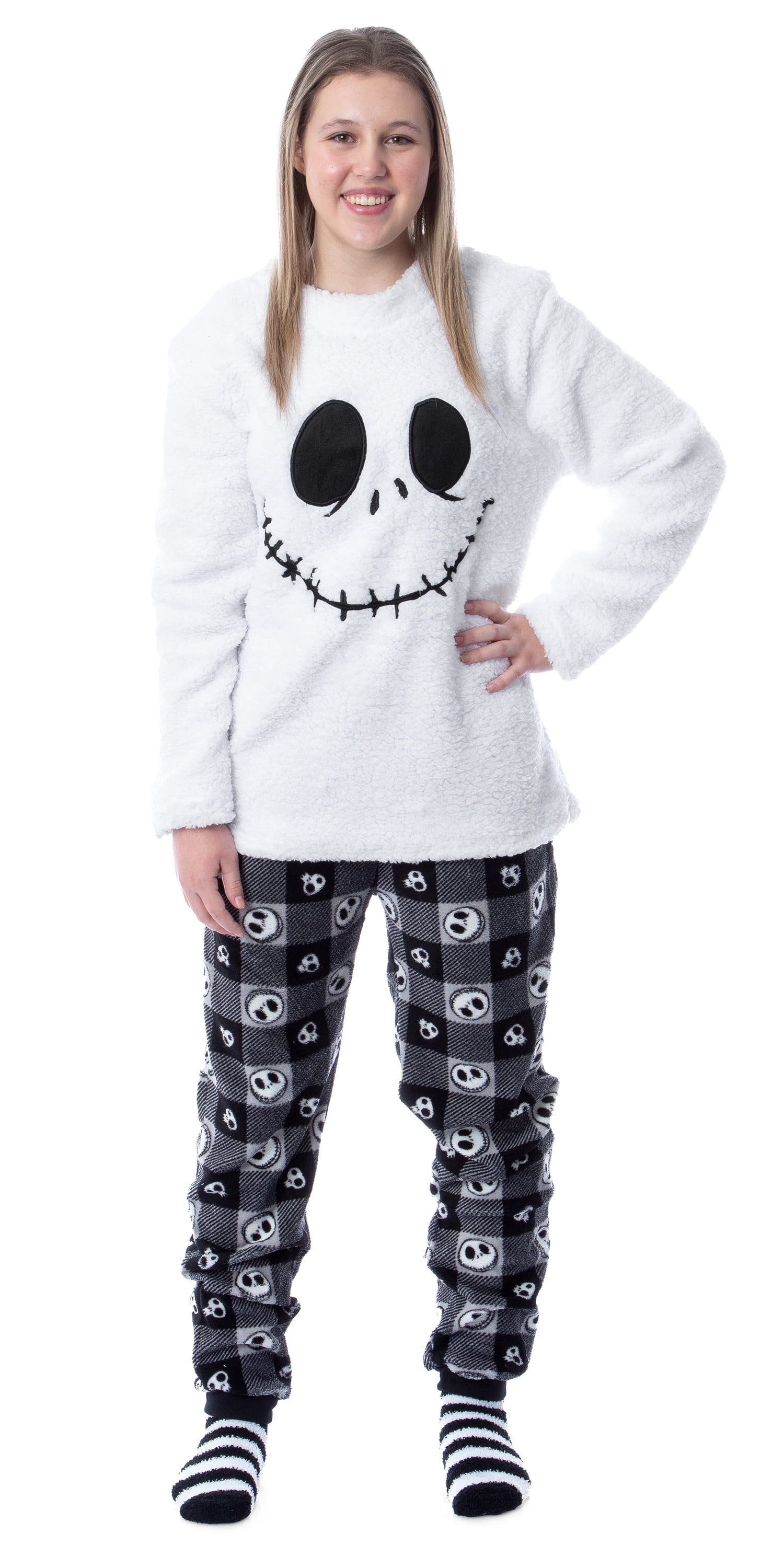 Nightmare Before Christmas Pajama Set – Jack Skellington 3-Piece (Shirt, Pants, Socks), Officially Licensed Disney - View #3