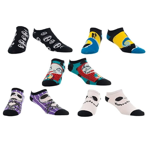 Nightmare Before Christmas Adult No Show Ankle Socks (sock size: 9-11)