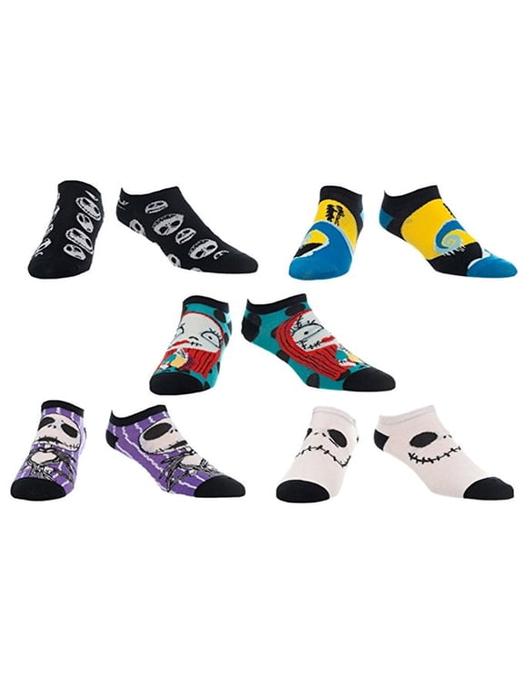 Nightmare Before Christmas Adult No Show Ankle Socks (sock size: 9-11)