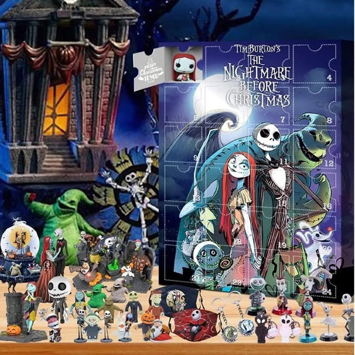 Nightmare Before Christmas Advent Calendar Toy Box Set Anime Children