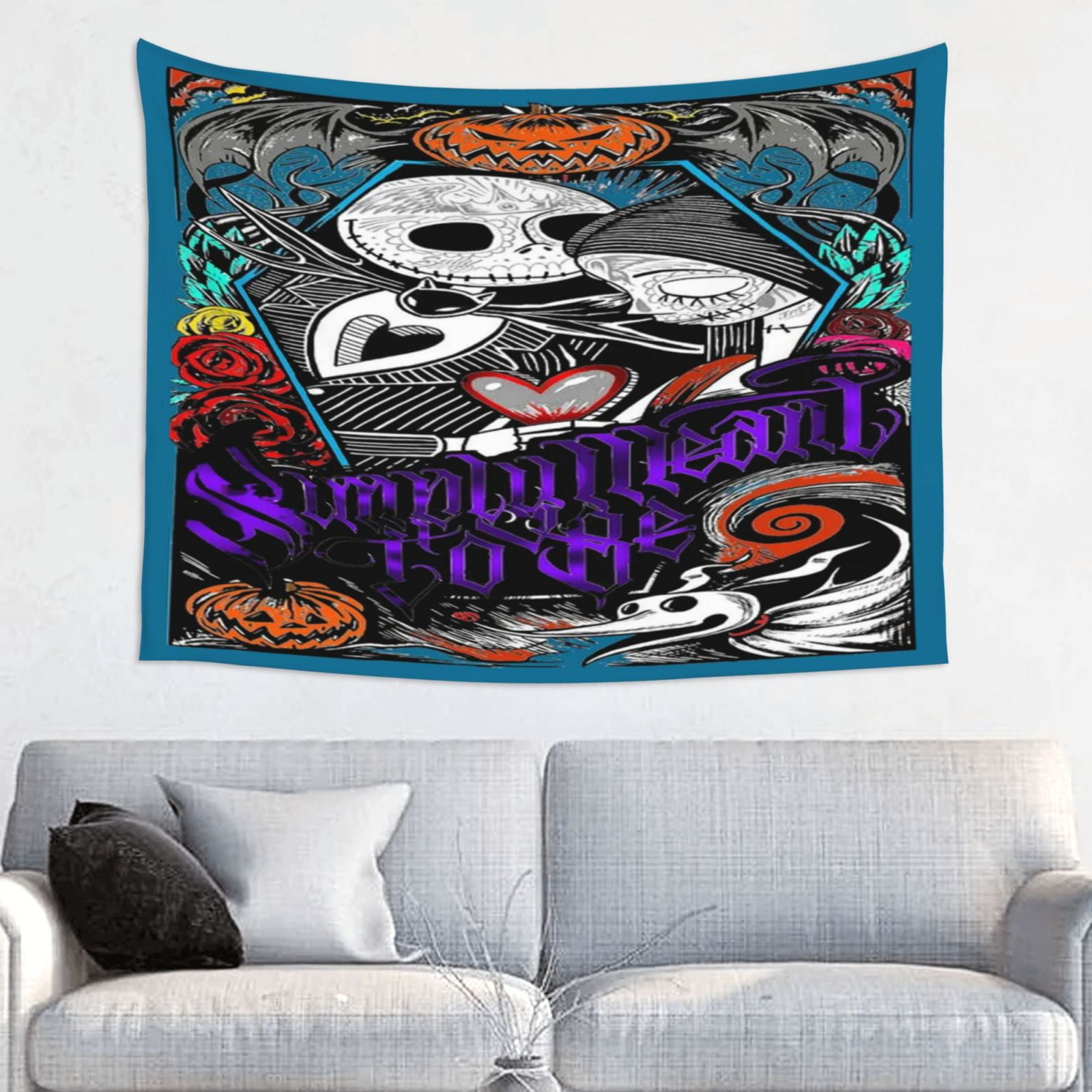 Nightmare Before Christmas Art Tapestry Wall Art Poster Tapestry Gifts Bedroom Prints Home Decor