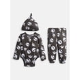 thumbnail image 1 of Nightmare Before Christmas Baby Boys Cozy and Comfortable Viscose Halloween 3-Piece Pant Set with Matching Hat, Sizes NB-24M, 1 of 4