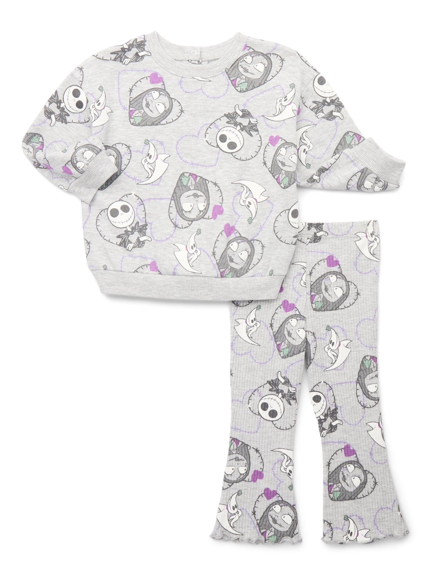 Nightmare Before Christmas Baby Girls Print Sweatshirt and Flared Leggings, 2-Piece, Sizes 0M-24M