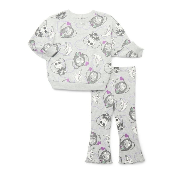 Nightmare Before Christmas Baby Girls Print Sweatshirt and Flared Leggings, 2-Piece, Sizes 0M-24M
