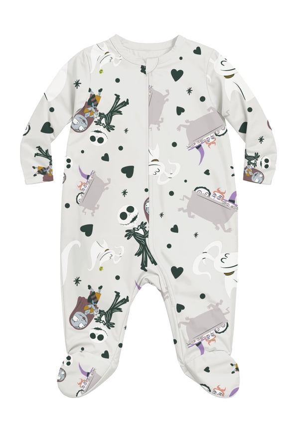 Nightmare Before Christmas Baby Unisex Long Sleeve Footed Sleep N Play, Sizes Newborn- 9 Months
