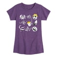 thumbnail image 1 of Nightmare Before Christmas - Beach Crew - Toddler And Youth Girls Short Sleeve Graphic T-Shirt, 1 of 5