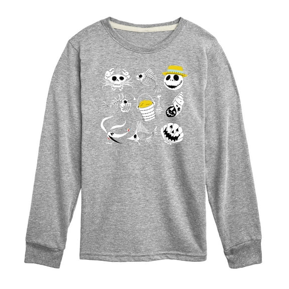 The Nightmare Before Christmas - Beach Crew Grid - Youth Boys Long Sleeve Graphic T-Shirt