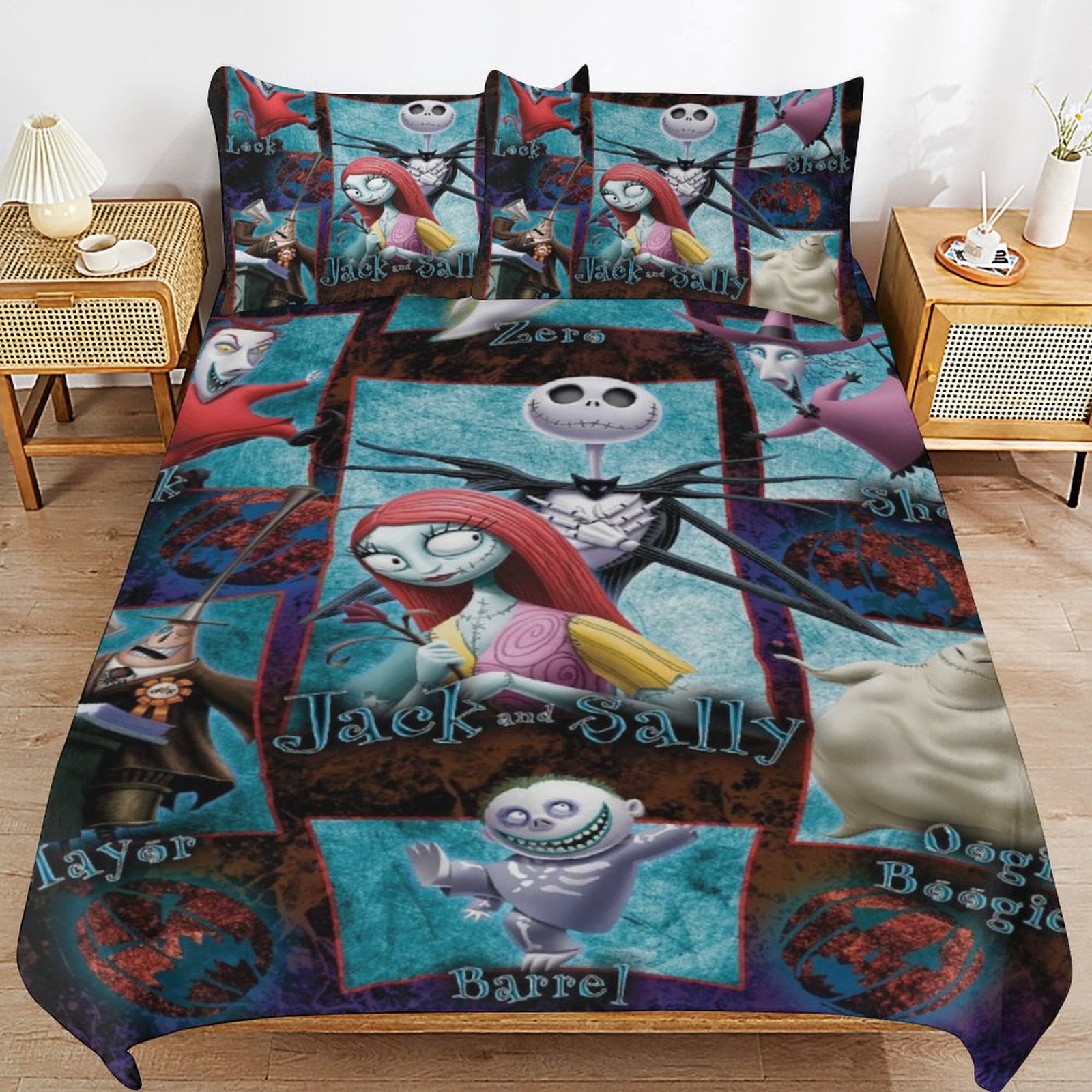 Nightmare Before Christmas Bedding Set Duvet Cover Comfortable and Lightweight Cartoon Bedding 3
