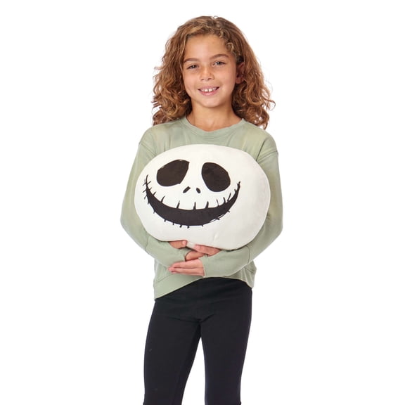 Nightmare Before Christmas Big Smile Disney Kids Round Cloud Pillow, 11 inches