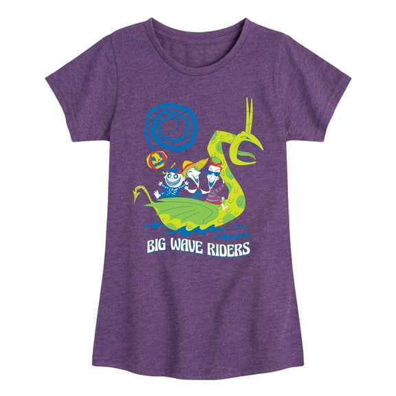Nightmare Before Christmas - Big Wave Riders - Lock, Shock, & Barrel - Dragon Boat - Toddler And Youth Girls Short Sleeve Graphic T-Shirt