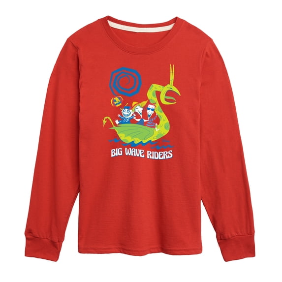 Nightmare Before Christmas - Big Wave Riders - Lock, Shock, & Barrel - Dragon Boat - Toddler And Youth Long Sleeve Graphic T-Shirt