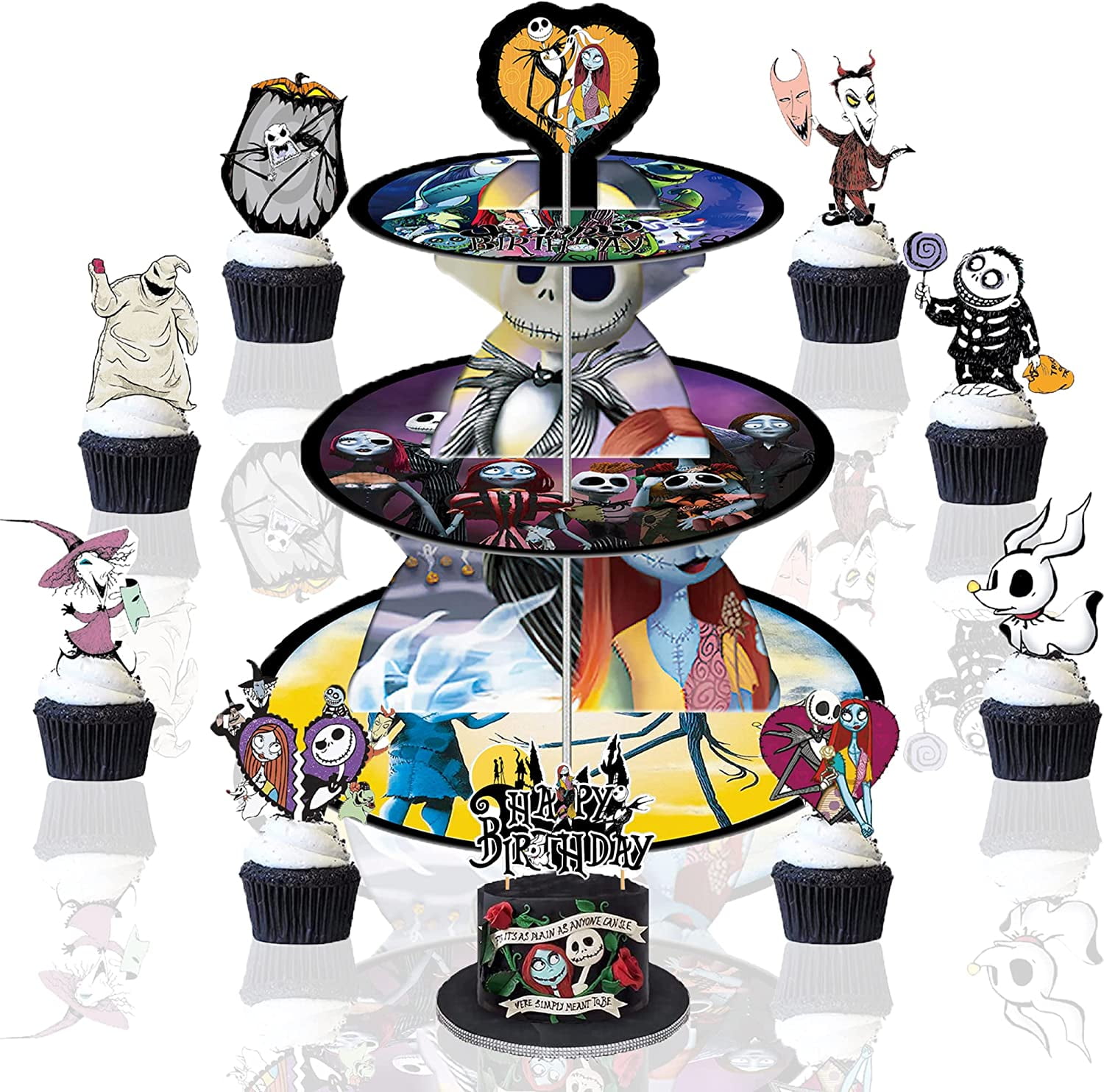 Nightmare Before Christmas Birthday Party Cakestand 3Tier Jack and