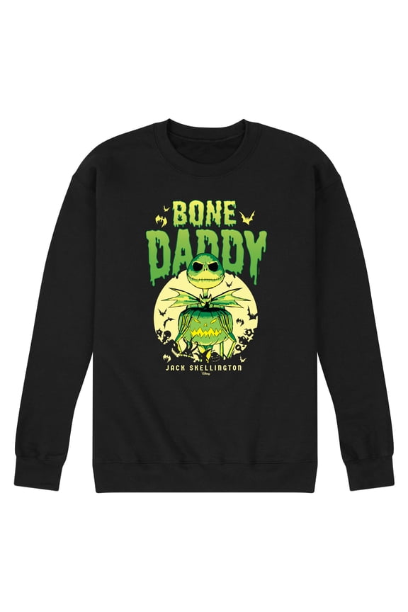 Nightmare Before Christmas - Bone Daddy Jack Skellington- Men's Crew Fleece Sweatshirt