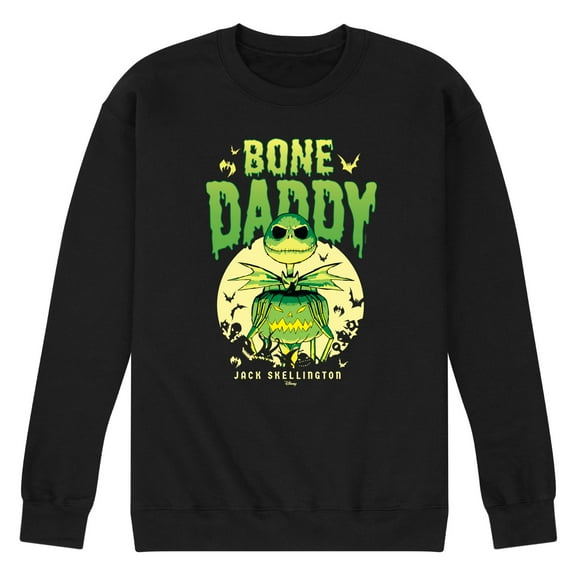 Nightmare Before Christmas - Bone Daddy Jack Skellington- Men's Crew Fleece Sweatshirt