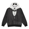 thumbnail image 1 of Nightmare Before Christmas Boys Hoodie, Skellington Costume Black white – XS, 1 of 6