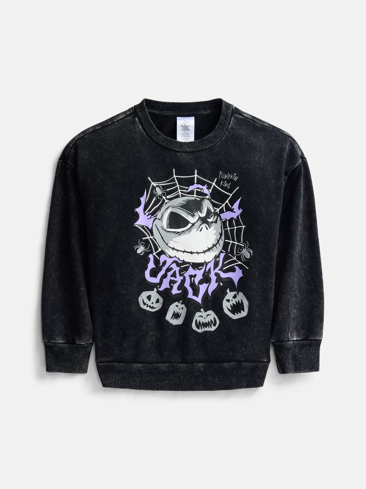 Nightmare Before Christmas Boys Long Sleeve Halloween Graphic Crewneck Sweatshirt, Sizes 4-18