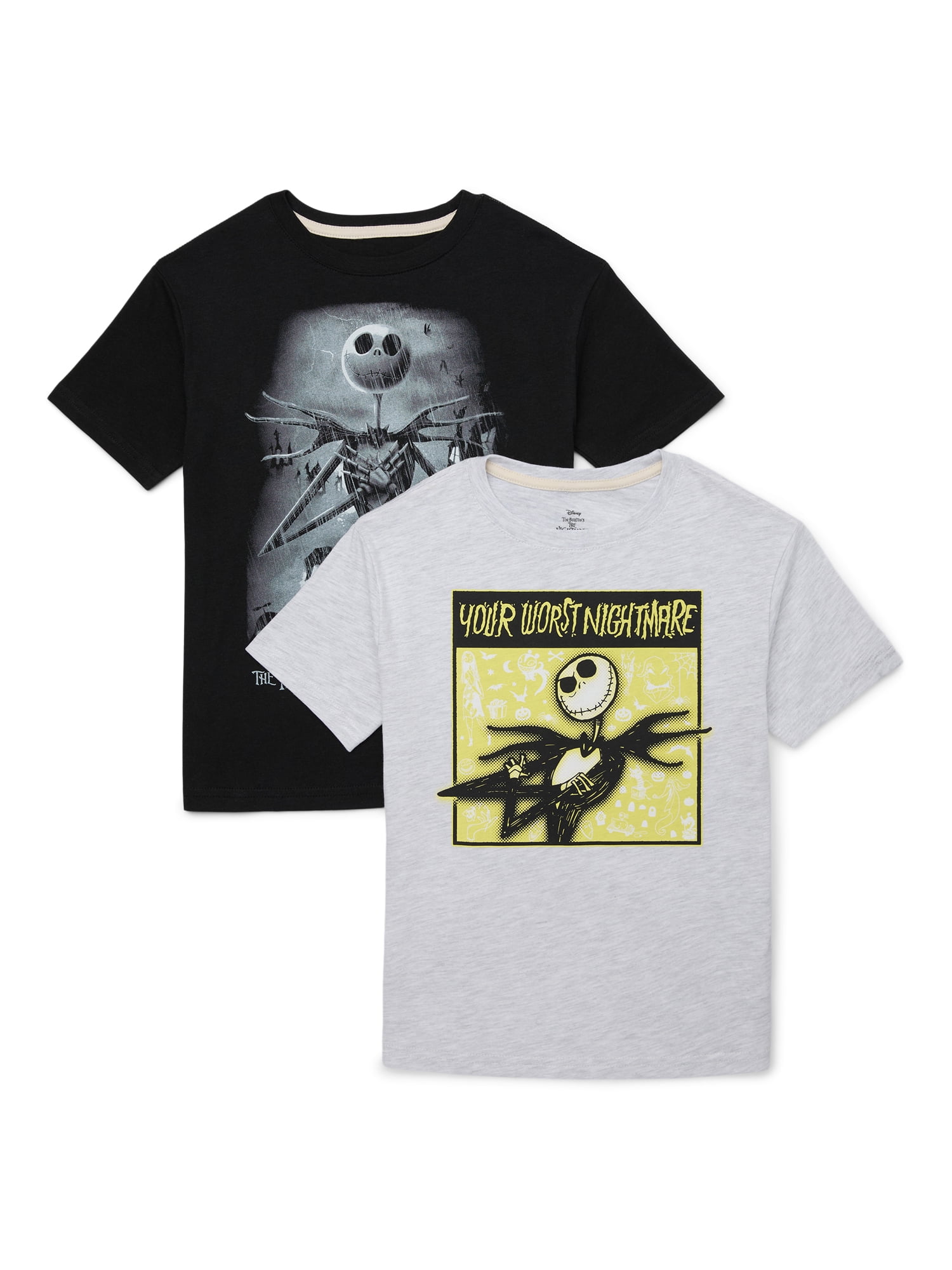 Nightmare Before Christmas Boys Short-Sleeve Graphic Tees, 2-Pack, Sizes 4-18