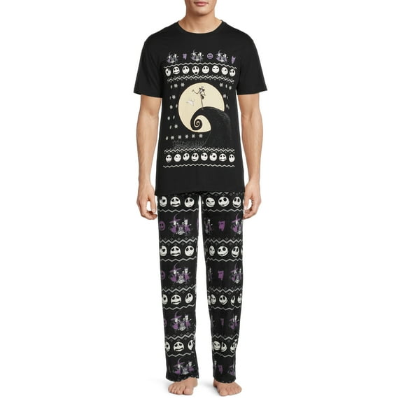 Nightmare Before Christmas Classic Nightmare Men's Sleepwear 2-piece Set, Size S-2XL