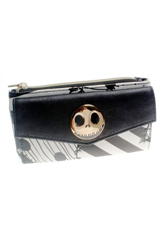 Nightmare Before Christmas Clutch Wallet With Jack Metal Embellishment